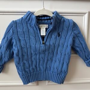 Ralph Lauren Blue Cable Knit Pullover